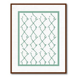 Blue and Teal Geometric Modern Teal Geometric Lattice Area Rug