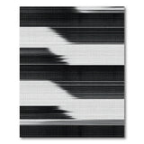 Op Art Black White Halftone Wave Rug