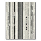 Geometric Black White Vertical Stripe Rug
