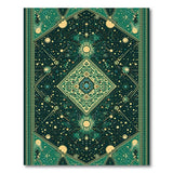 Emerald Cosmic Geometric Area Rug