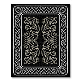 Ornate Otter Celtic Knot Black Area Rug