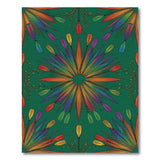 Vibrant Paddleburst Green Area Rug