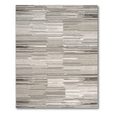 Grey Modern Grey Striped Geometric Area Rug
