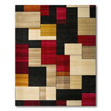 Geometric Modern Multi-color and Patterns Bold Geometric Multi-Color Block Area Rug