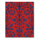 Red Navy Blue Persian Vine Area Rug