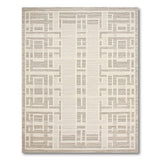 Modern Geometric Lattice Area Rug in Beige Grey