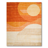 Orange Sunset Layers Geometric Area Rug