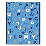 Playful Blue Alphabet Kids Area Rug