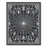 Black and White Intricate Spider Web Black White Area Rug