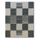 Black White Woven Geometric Area Rug