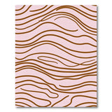 Blush Pink Wavy Abstract Area Rug
