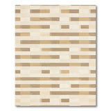 Beige Tan Geometric Block Area Rug