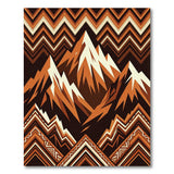Southwestern Geometric Mountain Peaks Rug