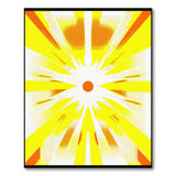 Radiant Sunburst Yellow Geometric Area Rug