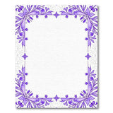 Elegant Purple Floral Border Area Rug