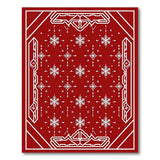 Geometric Modern Red Snowflake Geometric Area Rug