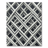 Geometric Lattice Area Rug Black White