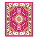 Vibrant Pink Persian Medallion Traditional Persian Area Rug