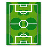 Green Soccer Field Pattern Area Rug