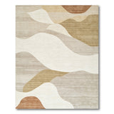 Beige and Neutral Abstract Wave Area Rug