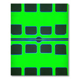 Vibrant Green Geometric Grid Area Rug