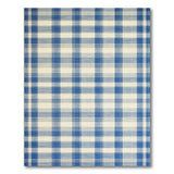 Classic Blue Checkered Woven Area Rug