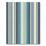 Blue and Teal Blue Teal Striped Coastal Woven Rug