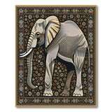 Majestic Tribal Elephant Area Rug