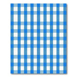 Blue and Teal Blue Gingham Checkered Area Rug
