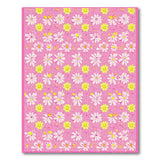 Playful Pink Daisy Butterfly Area Rug