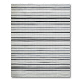 Bold Striped Geometric Modern Bold Black White Striped Woven Area Rug