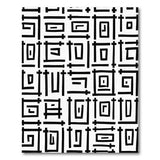 Abstract Bold Black White Geometric Abstract Area Rug