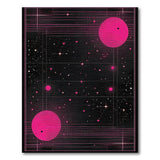 Pink Cosmic Galaxy Abstract Area Rug
