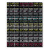 Vibrant Multi-Color Distorted Text Grid Area Rug