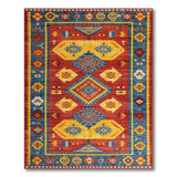 Bold Red Geometric Southwestern Area Rug