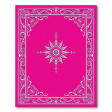 Pink Ornate Floral Sunburst Area Rug