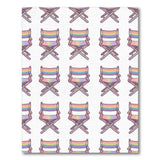 Geometric Modern Rainbow Director Chair Area Rug