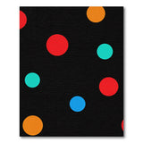 Vibrant Multi-Color Polka Dot Area Rug on Black