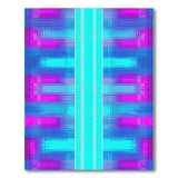 Pink Teal Geometric Halftone Area Rug
