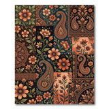 Ornate Paisley Floral Patchwork Area Rug