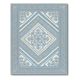 Traditional Persian Blue Persian Floral Medallion Area Rug