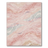 Pink Soft Pink Abstract Wave Area Rug