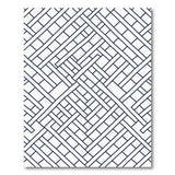 Black and White Navy Geometric Lattice Area Rug
