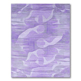 Purple Abstract Fish Silhouette Area Rug