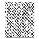 Bold Black Star Lattice Area Rug