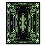 Neon Green Cyber Geometric Area Rug