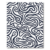 Black and White Swirling Lines Black White Abstract Area Rug
