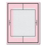 Pink Tennis Court Geometric Area Rug