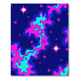 Starry Nebula Abstract Area Rug