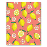 Vibrant Lemon Grapefruit Slice Pattern Rug